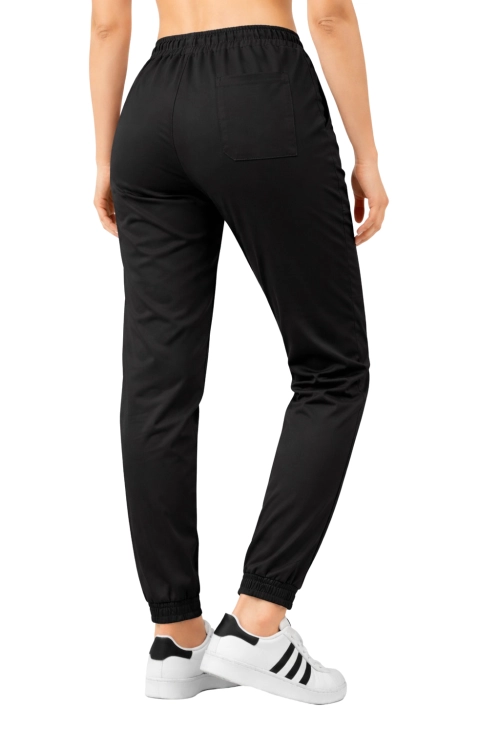 Spodnie joggery FLEX medyczne elastyczne czarne.png