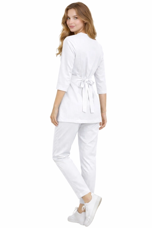 Damski komplet medyczny BASIC PREMIUM w kolorze białym