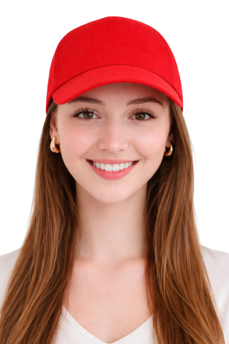 Czapka z twardym daszkiem kolor czerwony widok z przodu.png