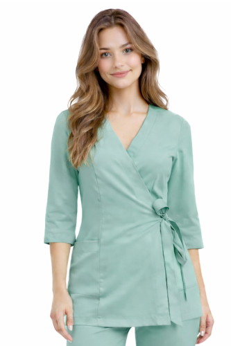 Tunika medyczna damska BASIC PREMIUM miętowa  3/4 rękaw