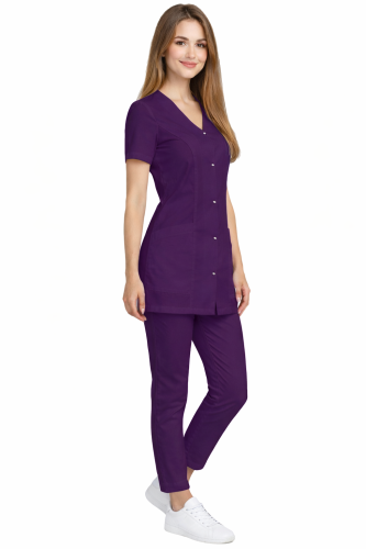 Damski komplet medyczny CASUAL PREMIUM w kolorze  fioletowym.png
