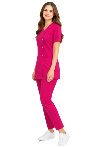 Completo medico / cosmetico da donna Basic Premium colore amaranto